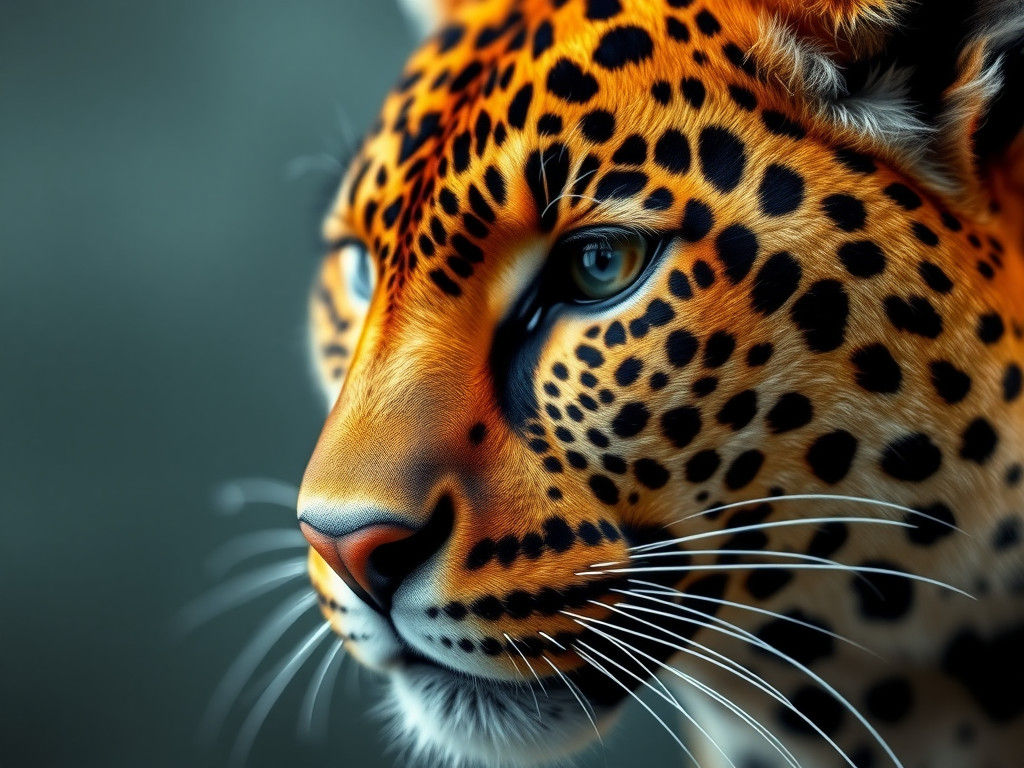 Leopard Fur Close-Up: Unique Pattern Details