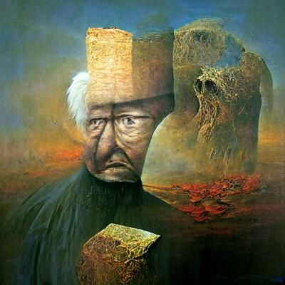 Dark Surreal Landscape Inspired by Beksinski