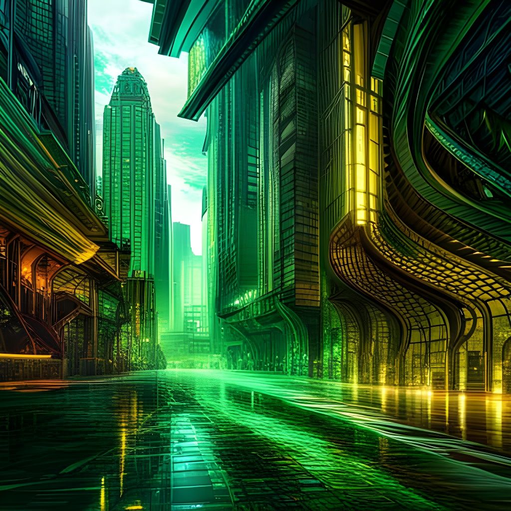 Detailed Matrix Code in Graffiti Art Style