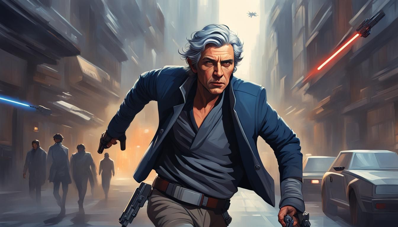 Smuggler Escape on Corellia in Cyberpunk Style