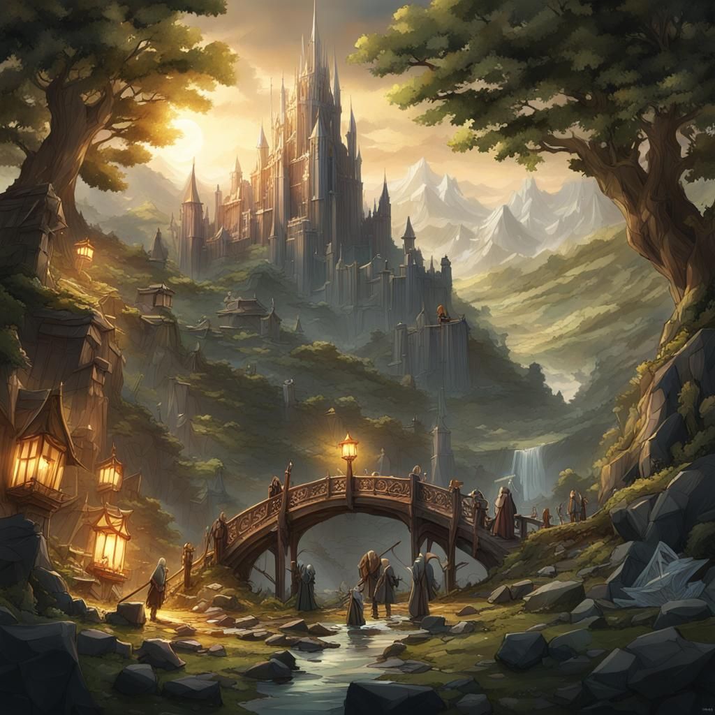 Lord of the Rings Pop-Up Book in 3D Anime Art