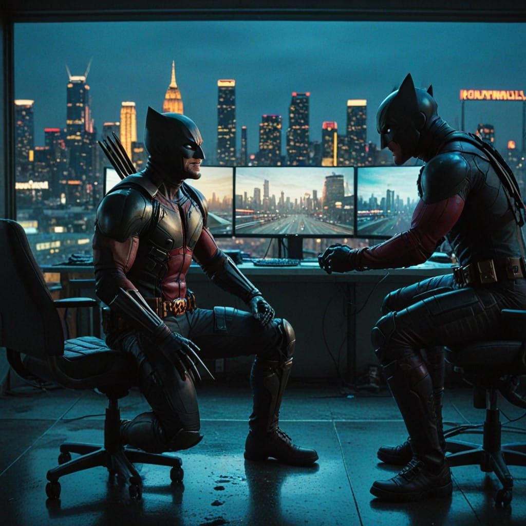 Wolverine and Deadpool in Cinematic Gaming Scene