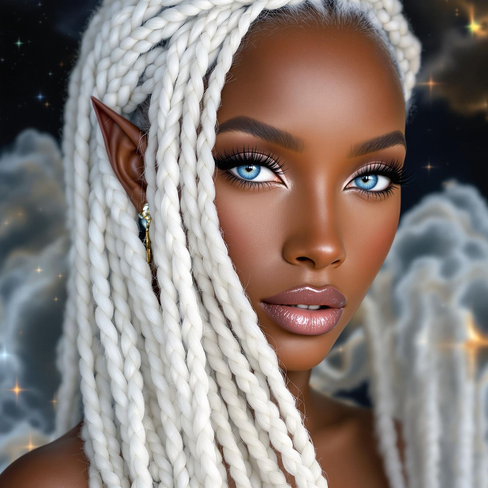 Elven Princess Portrait: Kelly Rowland in Cosmic Style