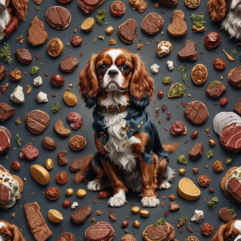 Steak Punk Cavalier King Charles Spaniel in Detail