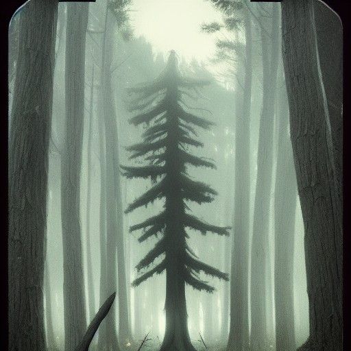 Sinister Occult Ritual in Pine Forest