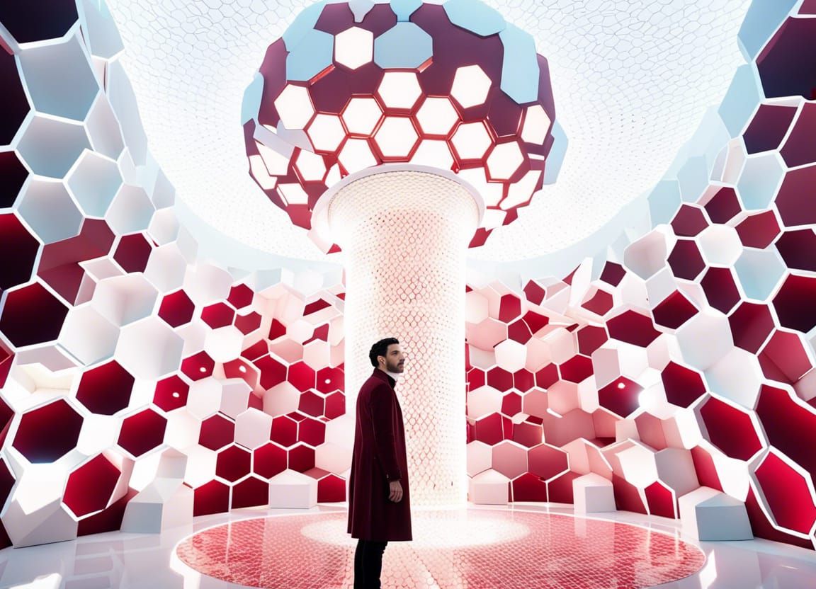 Tom Ellis in a Glowing Dome: Cinematic Photography