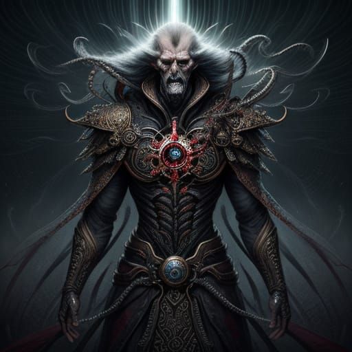 Detailed Emotional Character Portrait with Swirling Highligh...