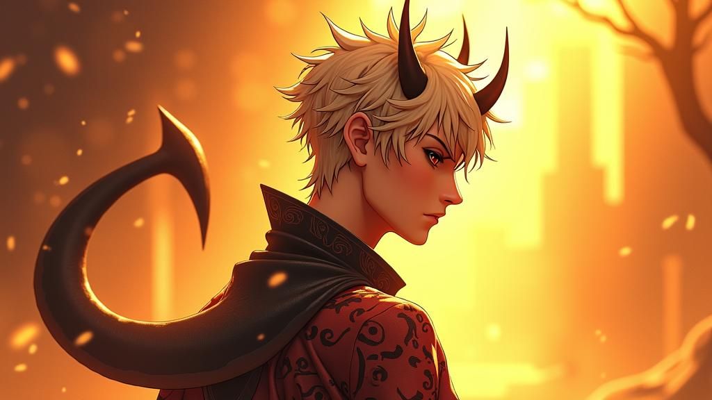 Demonic Wight in Golden Light, 3D Anime Art