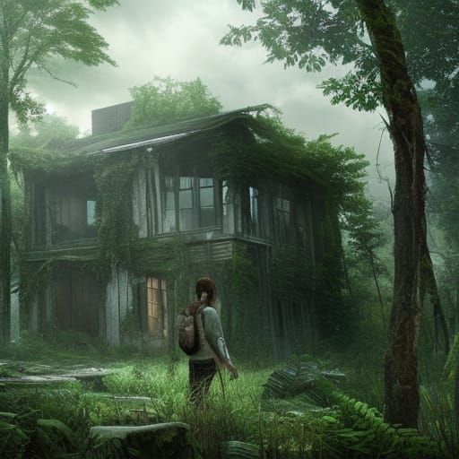 Nature Reclaims a Ruined Building: Digital Matte Painting