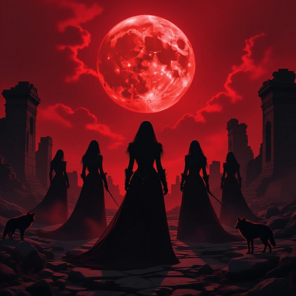Cursed Queens Rise Under Scarlet Lunar Eclipse