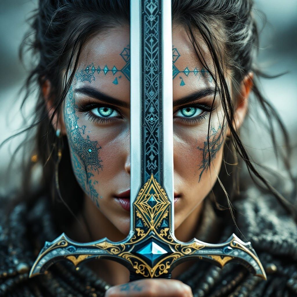 Viking Shieldmaiden's Unyielding Resolve