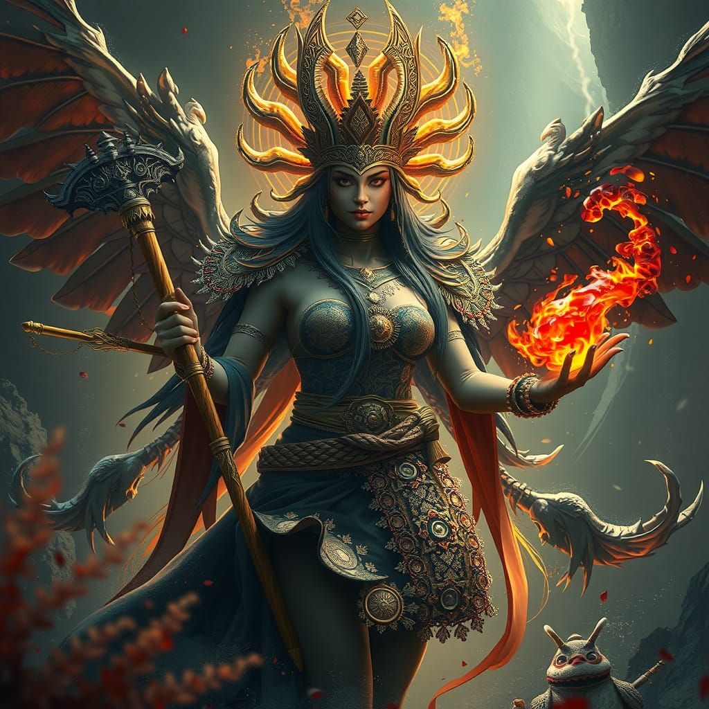 Tagalog Goddess Manisilat: Detailed Matte Painting