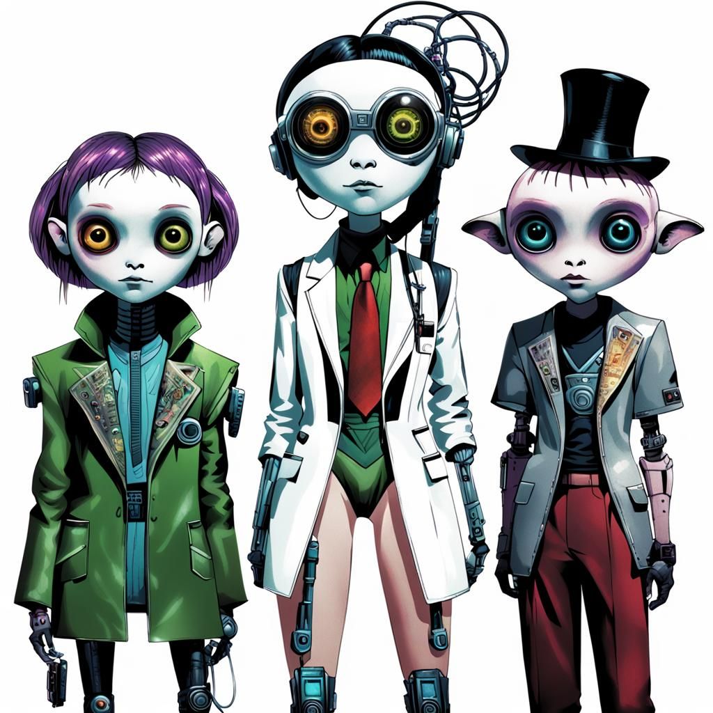 Cyberpunk Replicants: Metallic Fiber Androids in Dystopian S...