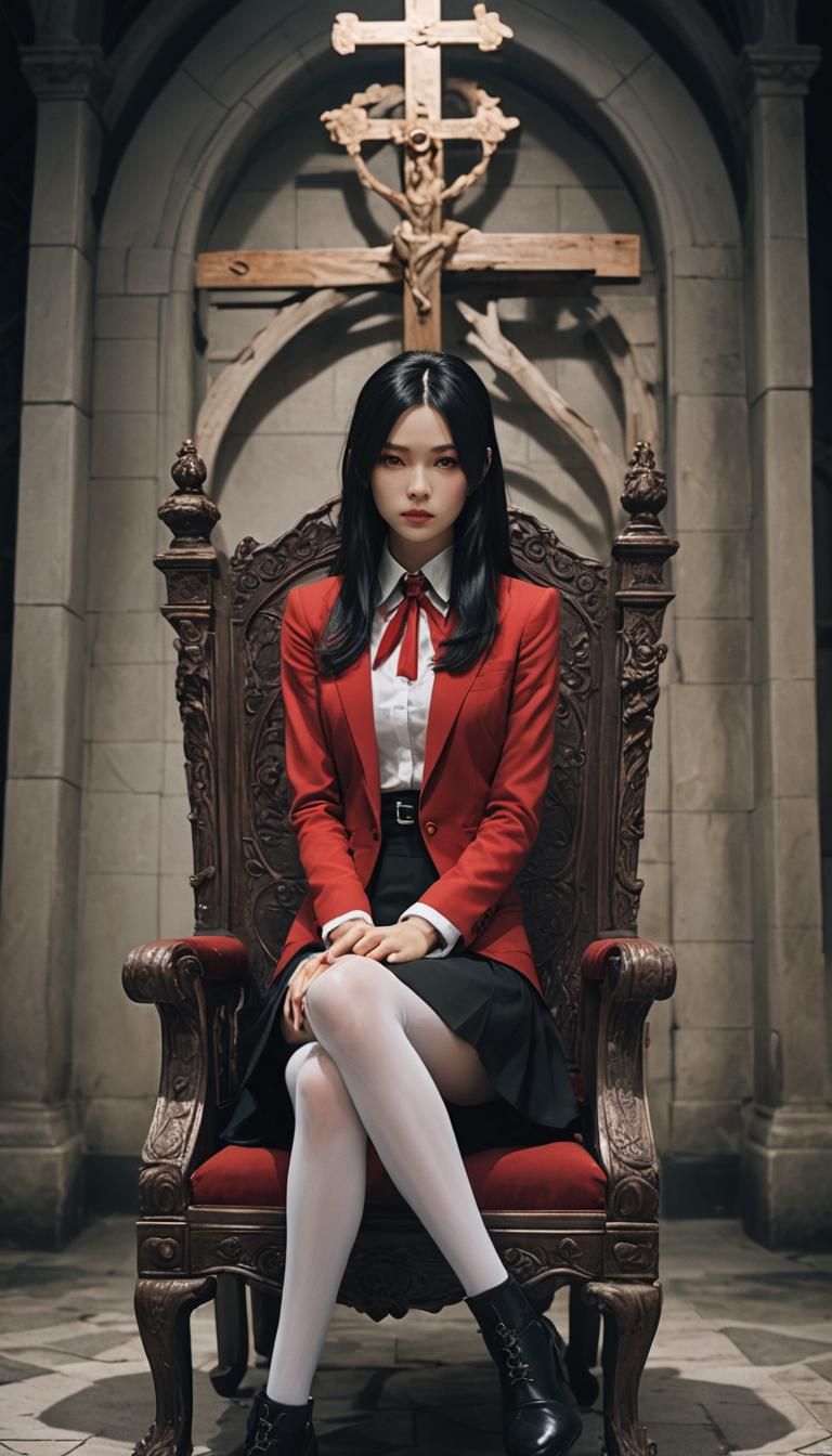 Young Woman Reigns in Gothic Splendor