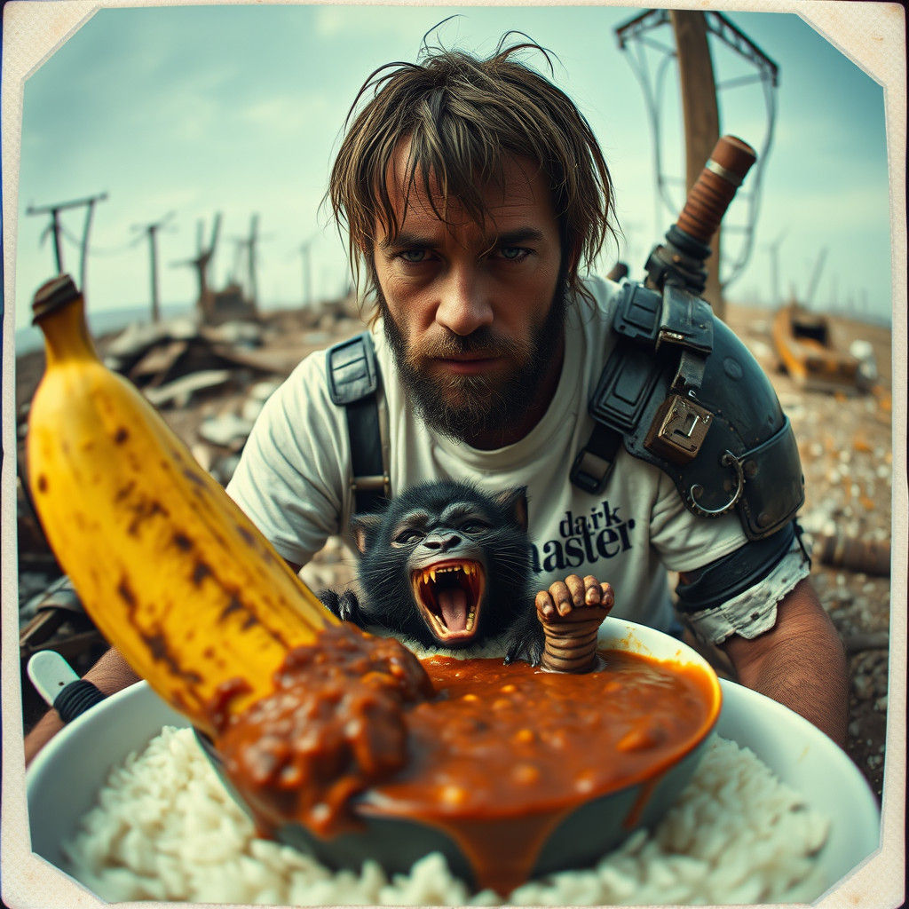 Dystopian Hobo Lord in Post-Apocalyptic Setting