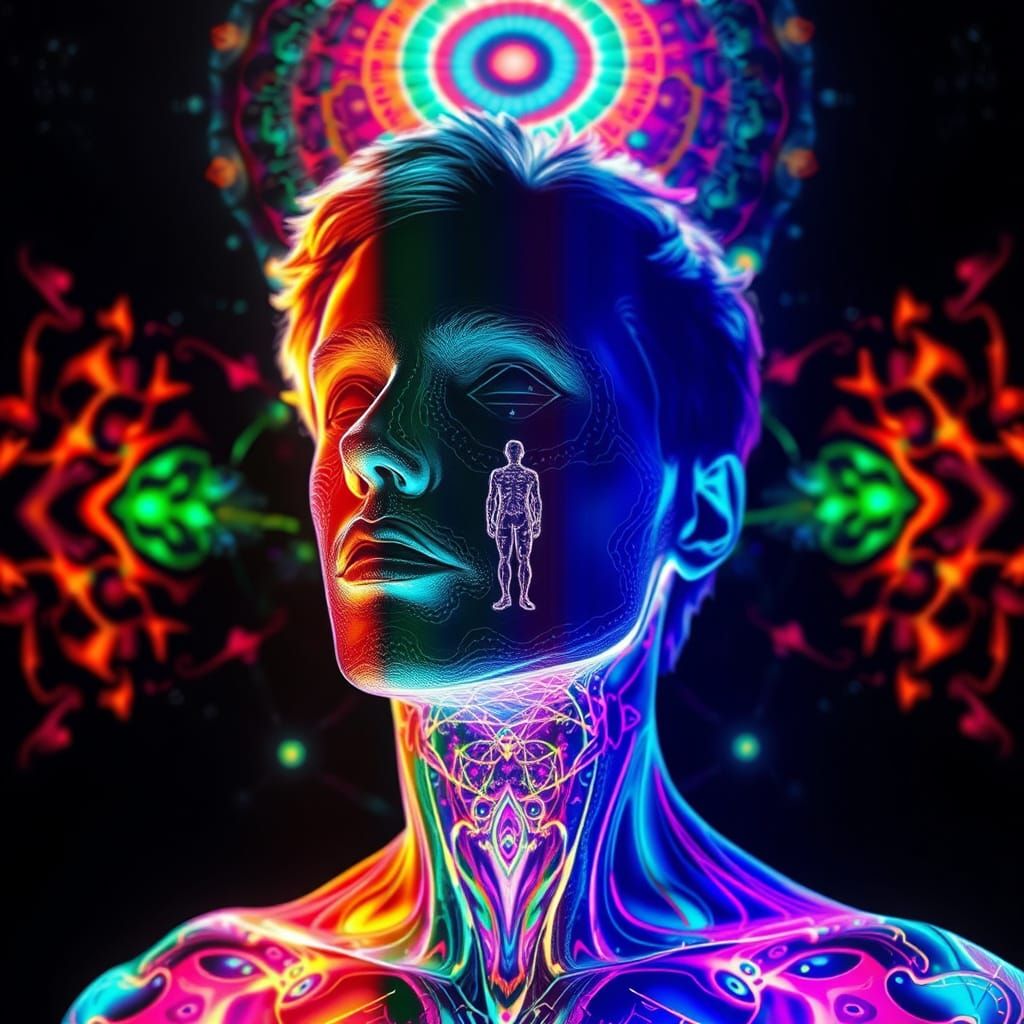 Vibrant Geoglyphs in Psychedelic HDR