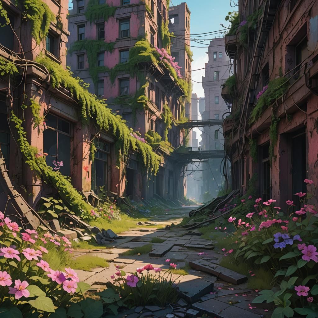 Nature Reclaims a Post-Apocalyptic City: Matte Painting