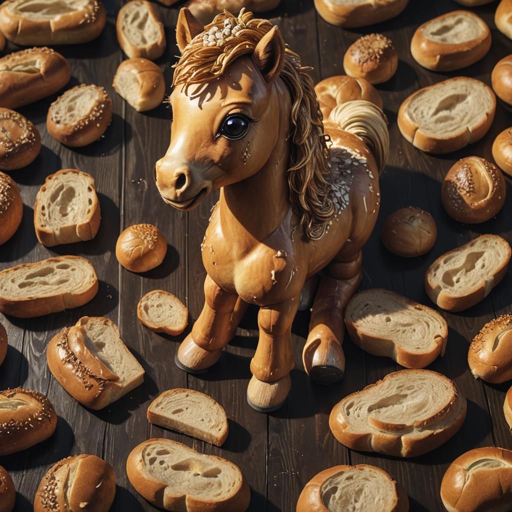 Pony made out of bread