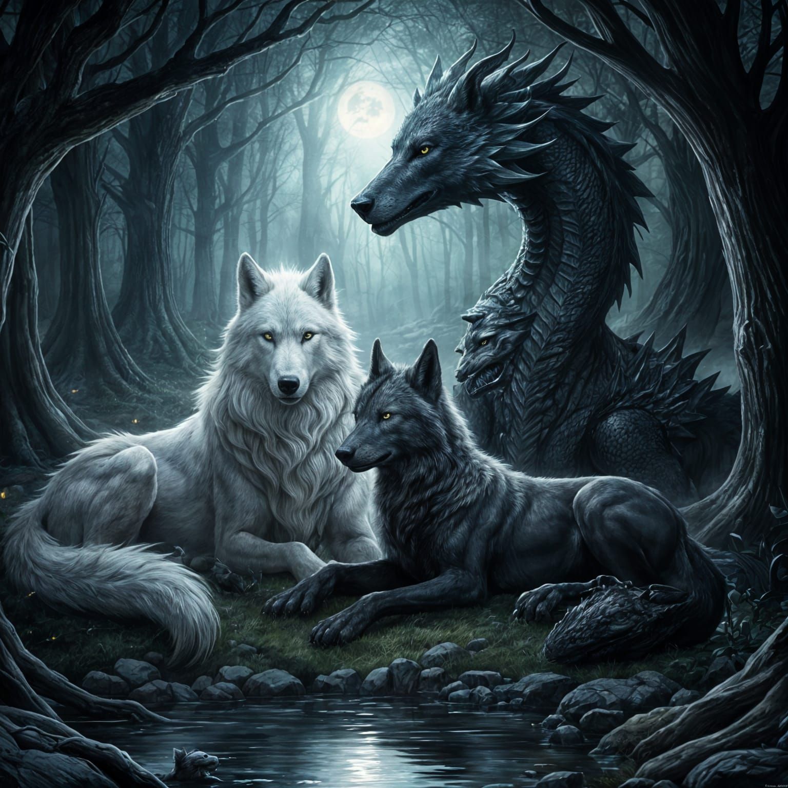 Wolf and Dragon