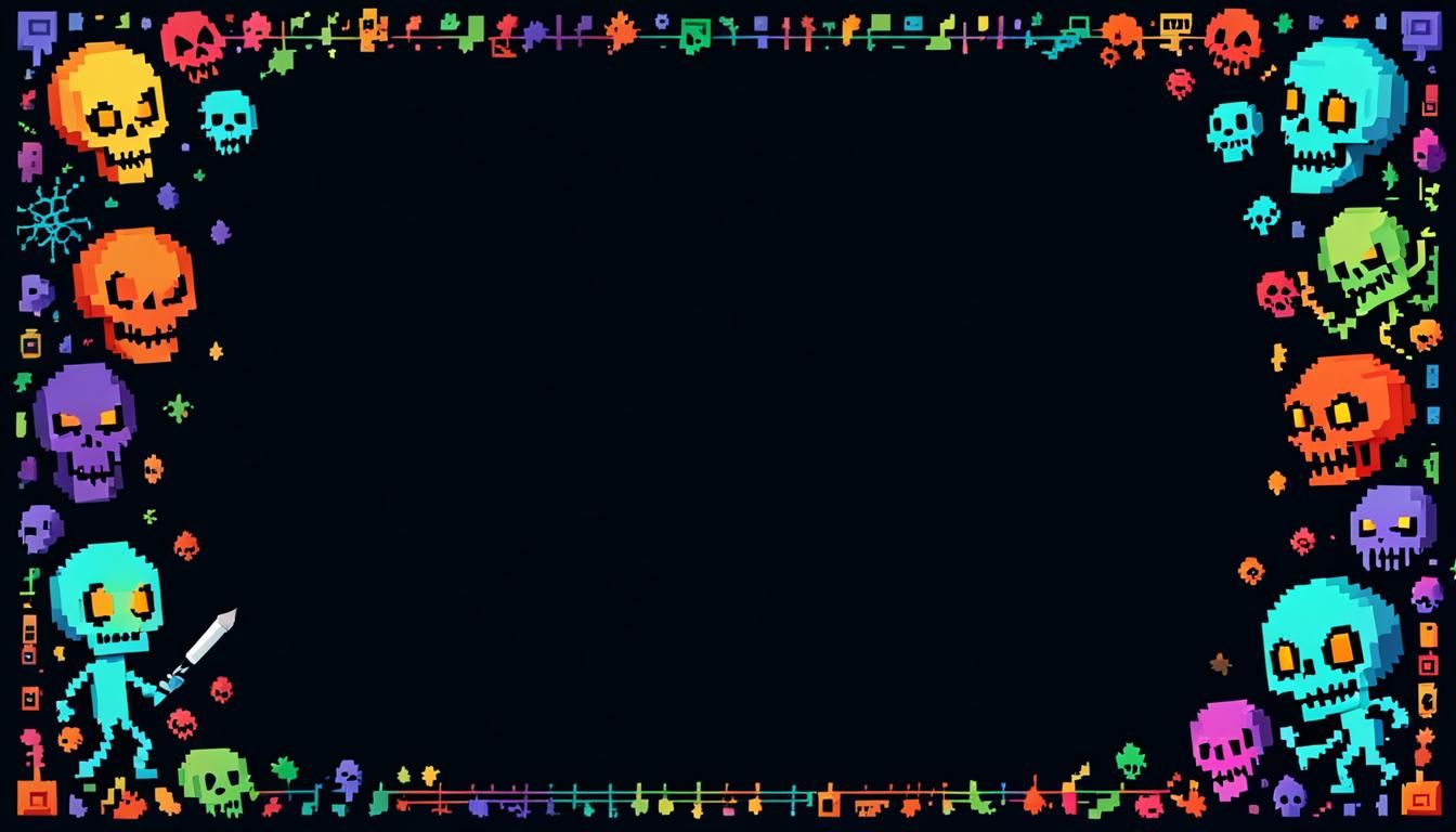Pixel Art Horror Stationery with Acrylic Colors