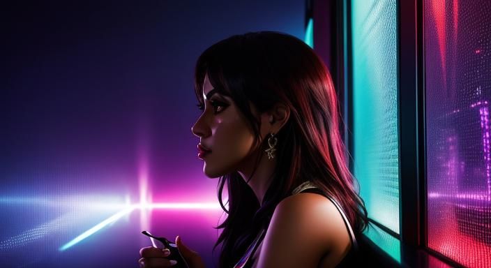 Lovers' Date in Adult Club: Hyperrealistic Splash Art