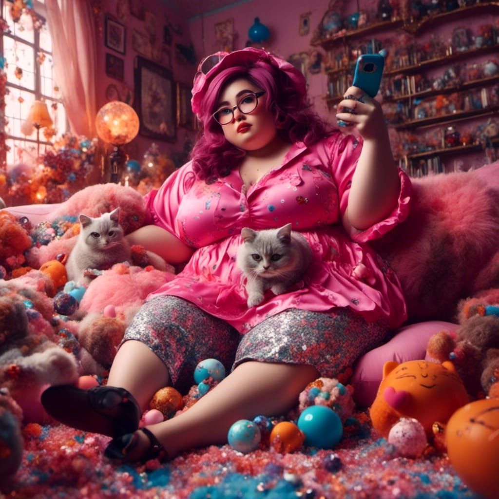 Curvy Gamer Girl Cosplay Livestream: Hyperrealistic Style