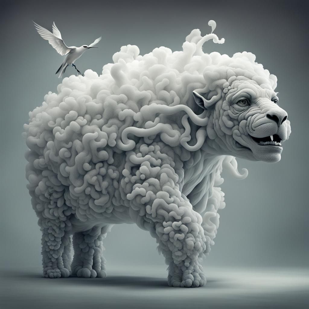 Ethereal Air Creature in Surreal Style