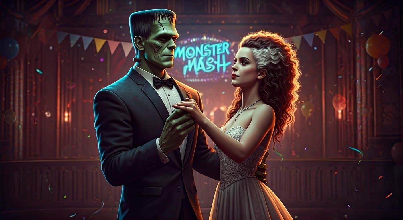 Frankenstein's Monster Prom Night in Hyperrealism