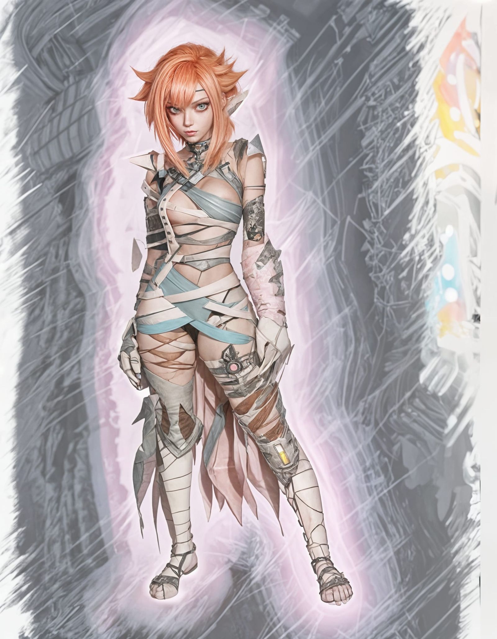 Monster Gwen as a 3D Anime Art Concept