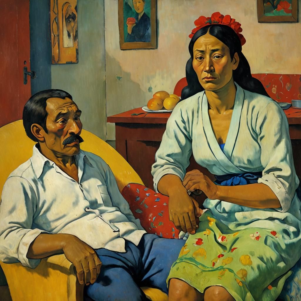 Gauguin Style Image of In-Laws