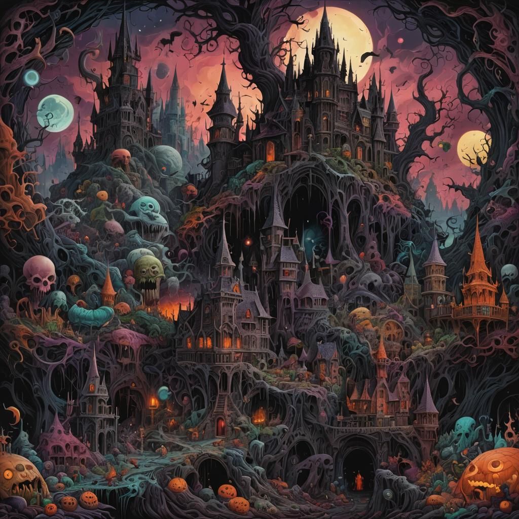 Nightmarish Dream: A Colorful Dark Realm