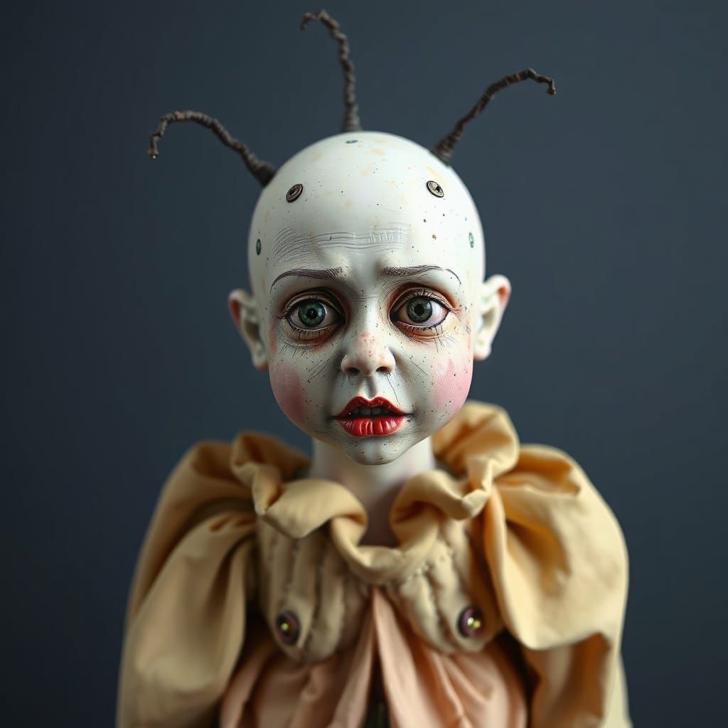 Surreal Doll Sculptures in Portrait Style