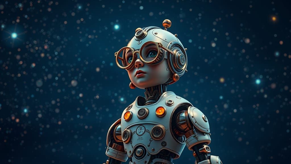 Hyper-Realistic Doll in Jean Giraud's Surrealistic Style wit...