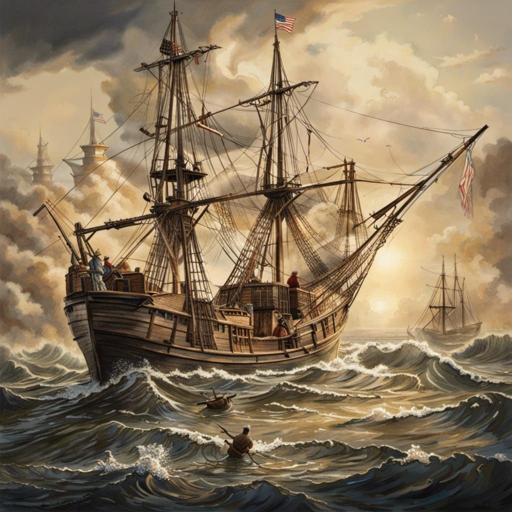 American Fishing Boat from the Gunpowder Age