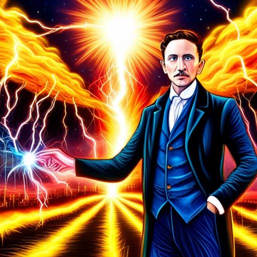 The Lightning Scape of Nicola Tesla--Empowering the World.