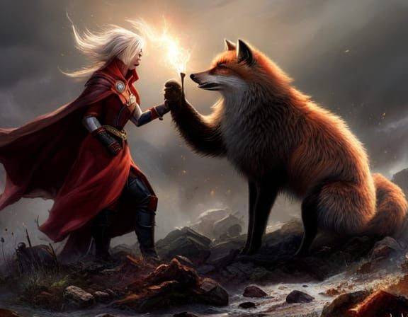 Fierce Fire Fox Versus Lightning Fox Superhero Battle
