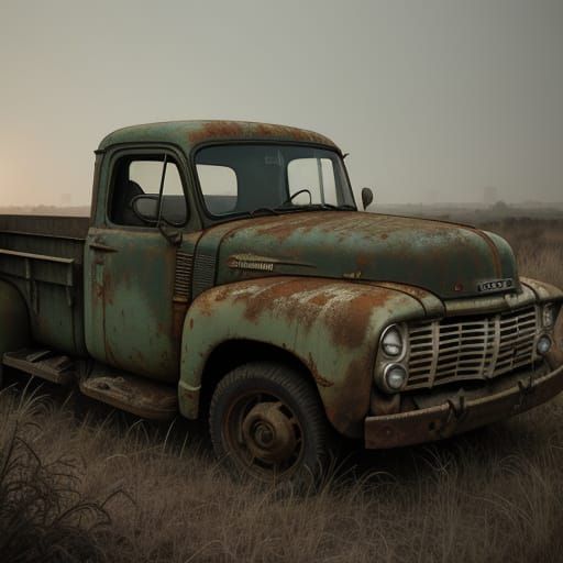 abandoned truck