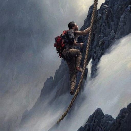 Climbing a Sheer Rock Face