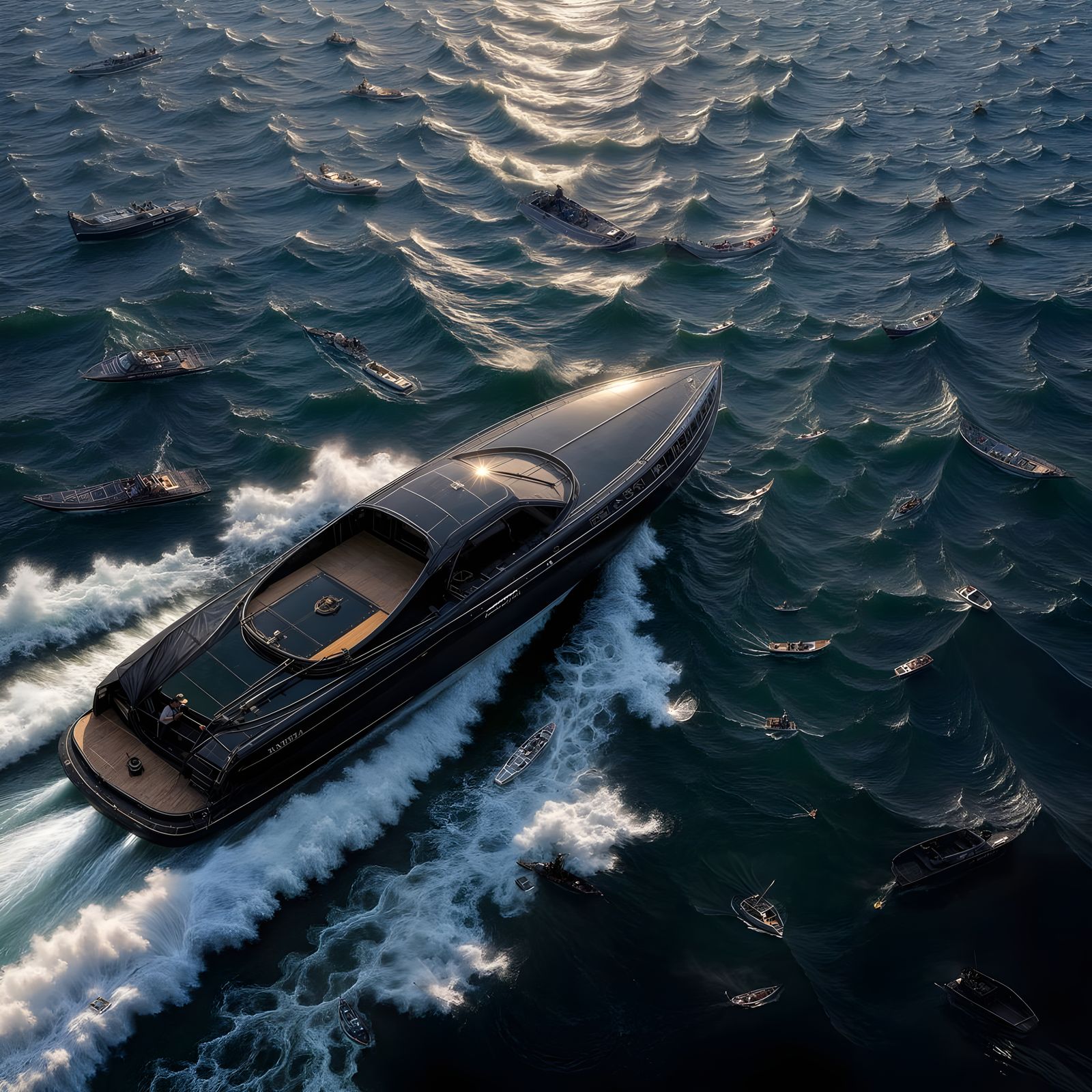 Frauscher 1414 Daemon Air Boat on Dark Waters