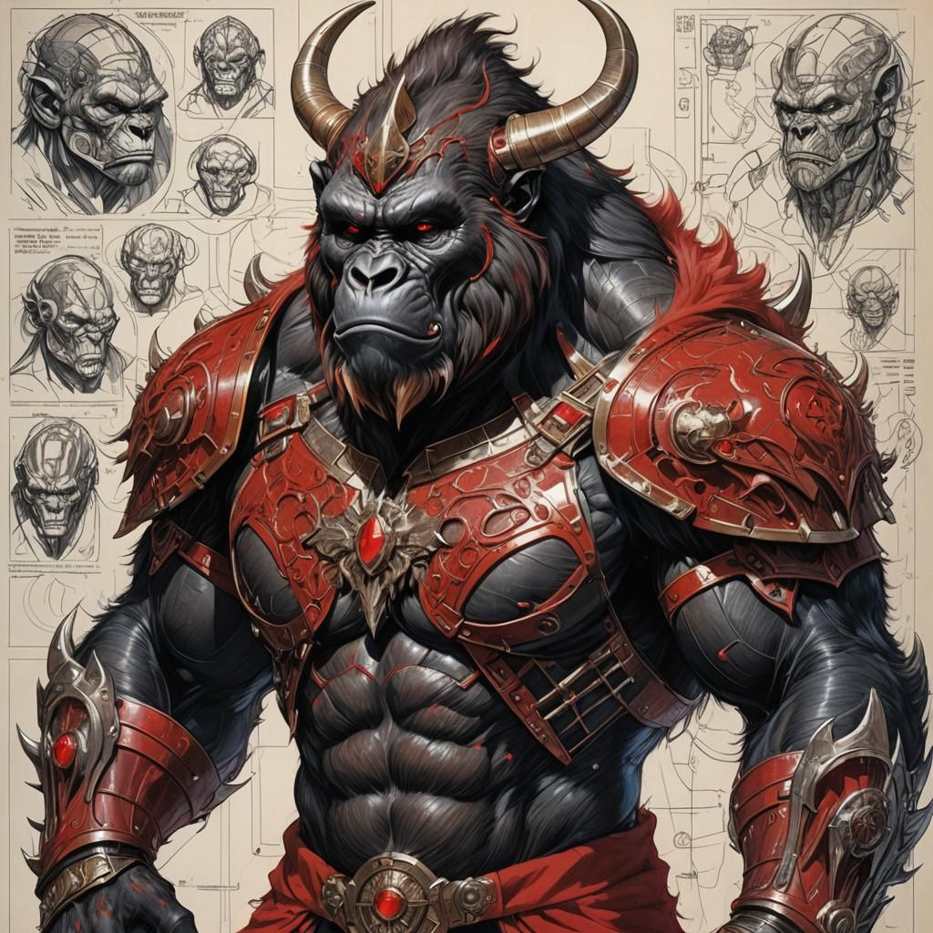 Crystal Horned Gorilla King Technical Blueprint