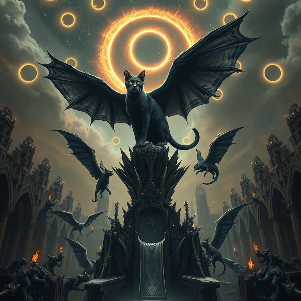 En una catedral en ruinas flotando sobre un abismo sin fin