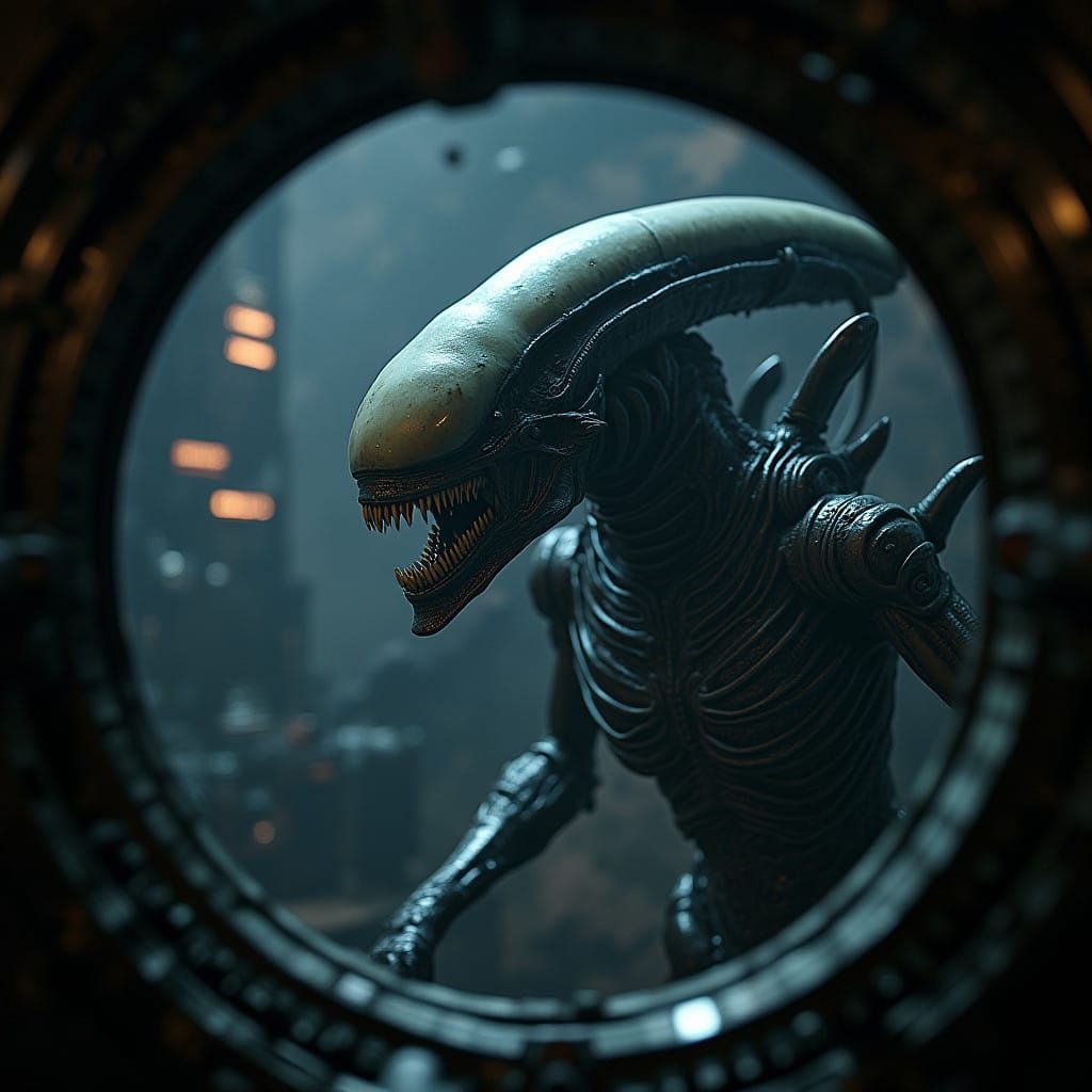 Alien Xenomorph Spaceship Encounter