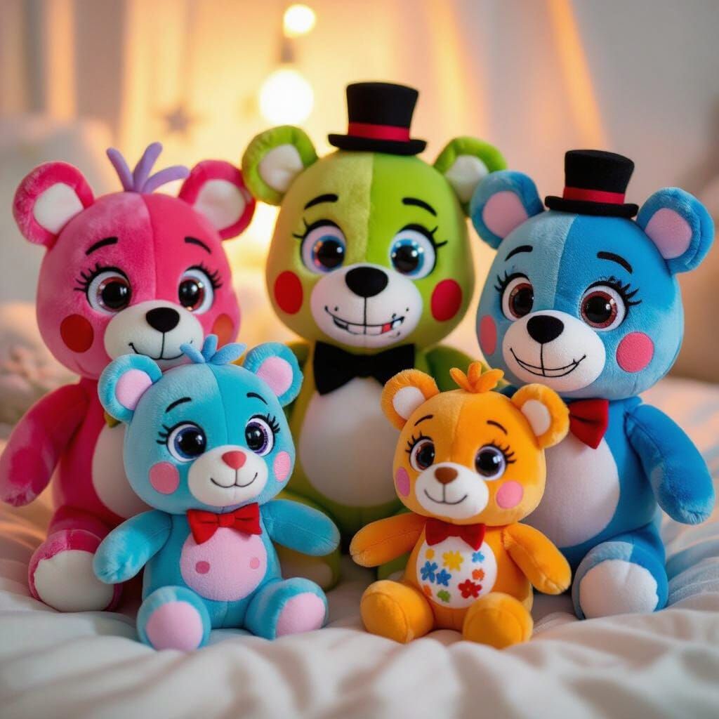 FNAF Characters Combined as Cute Plush Toys