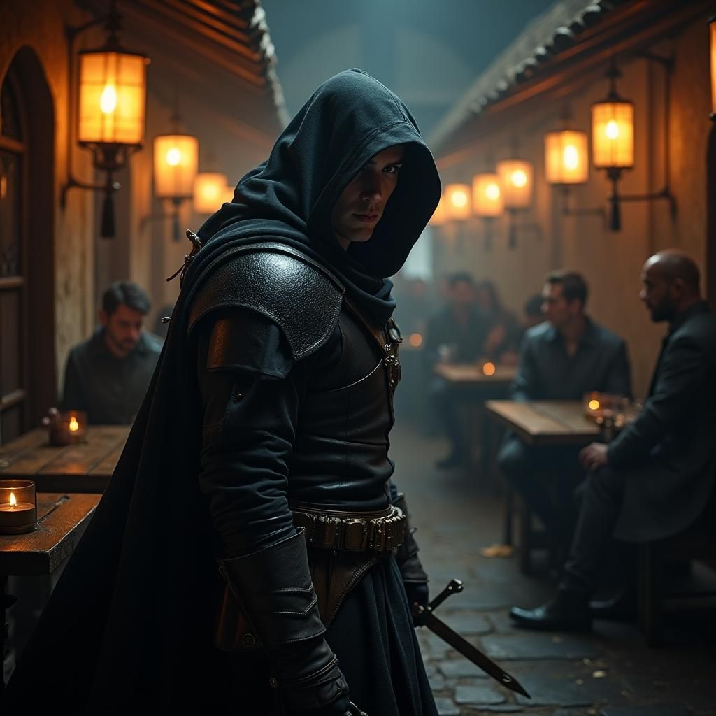 Half-Elf Rogue and Paladin in Tavern