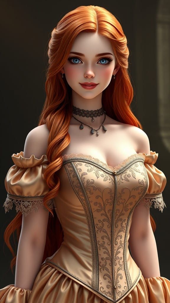Ethereal Rose Gold Fantasy Maiden