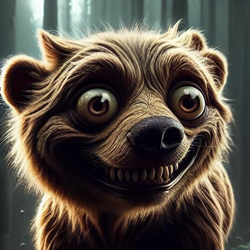 Cute Bear Lost in Jungle: Pixar Style 3D Art