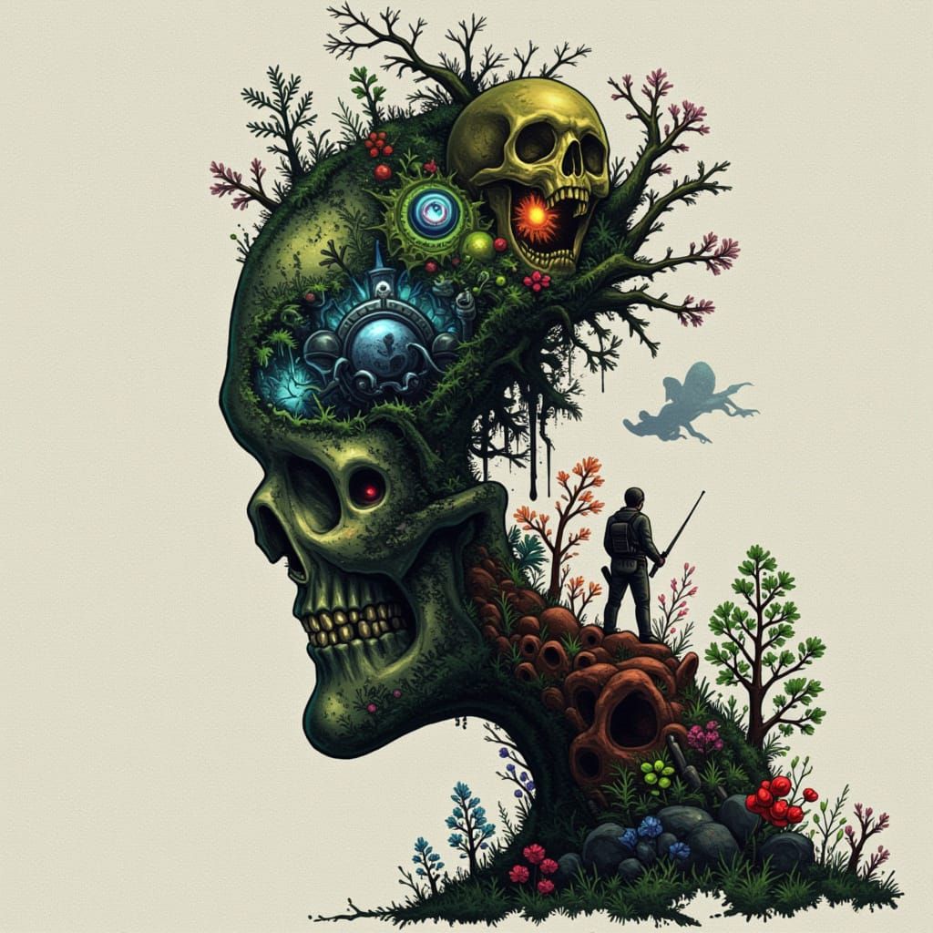 Abstract Whimsical Explosion of Color