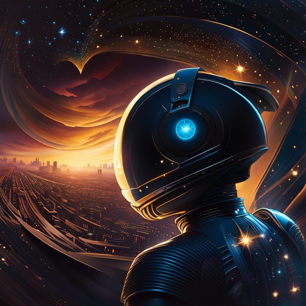 Broken Glass Landscape with Invisible Figure