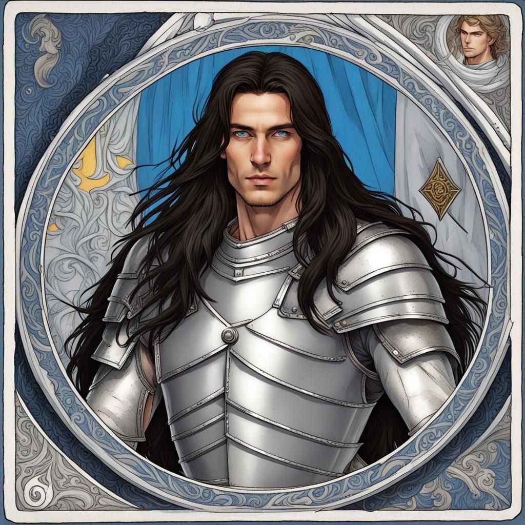 Man in White Armor Tarot Card