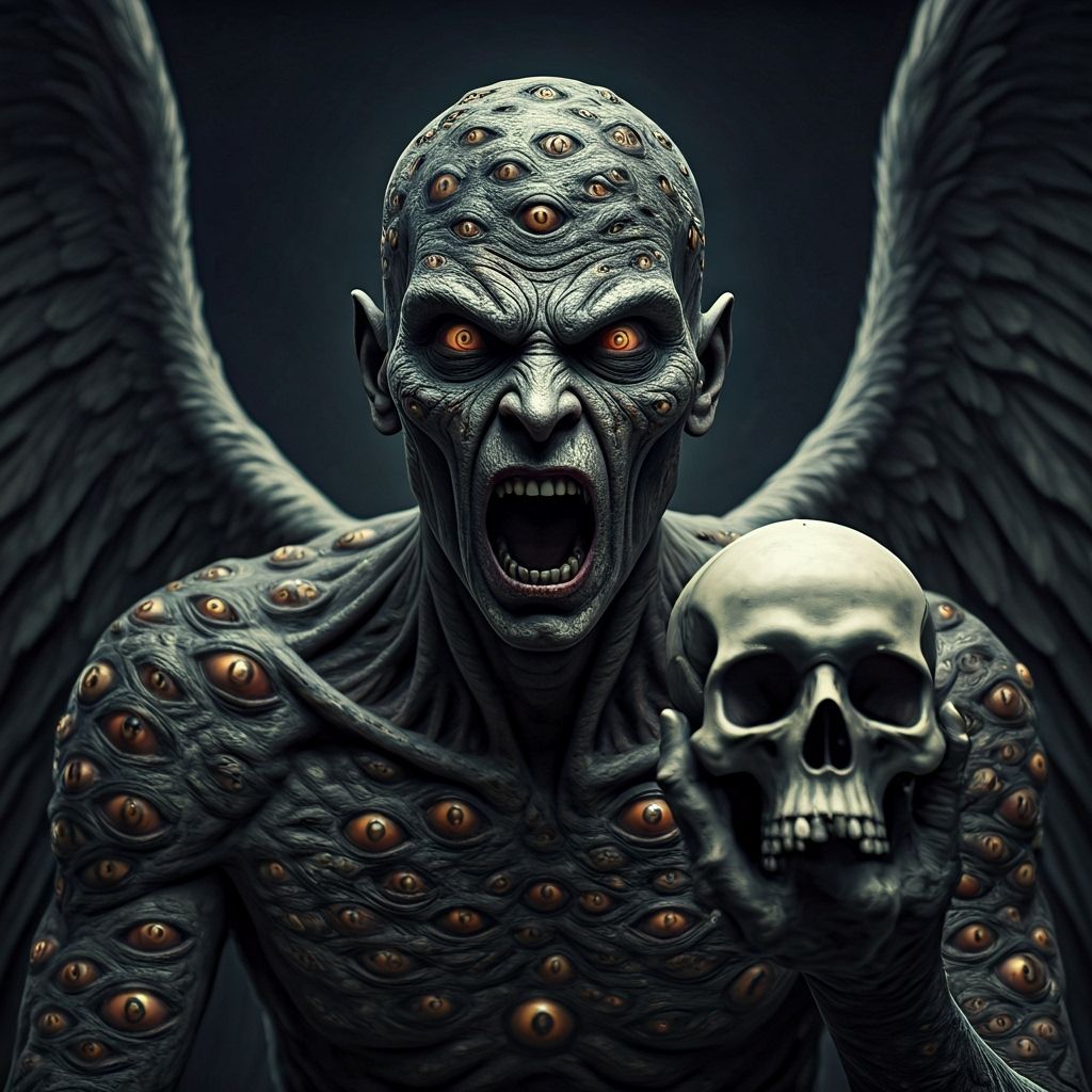 Gigantic Menacing Seraphim Creature with Countless Eyes